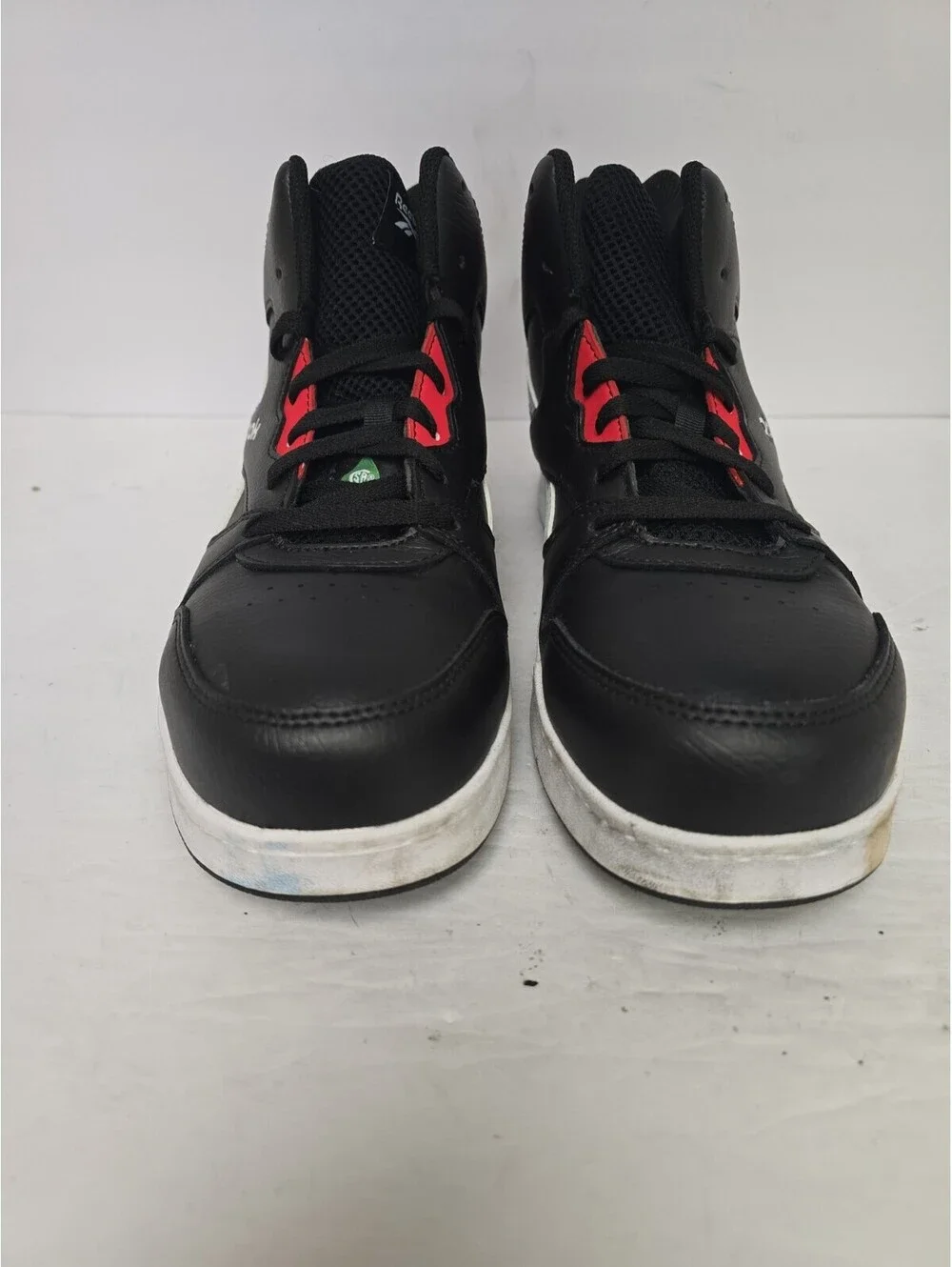 Reebok Men's IB4132 High Top Composite Toe Work Sneaker Boot Black Red Size 9.5W